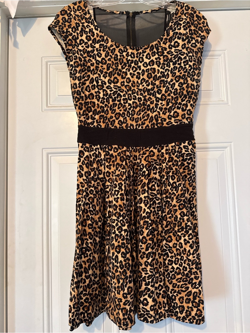 Guess Leopard Print Dress with Black Trim